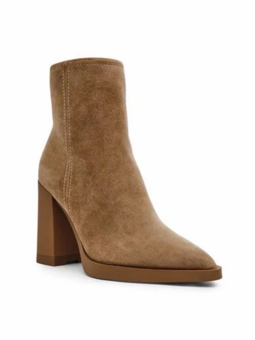 Steve Madden Harden bootie suede 9 NEW with flaws (see photos) tan sand boots